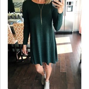Green Long Sleeve Dress